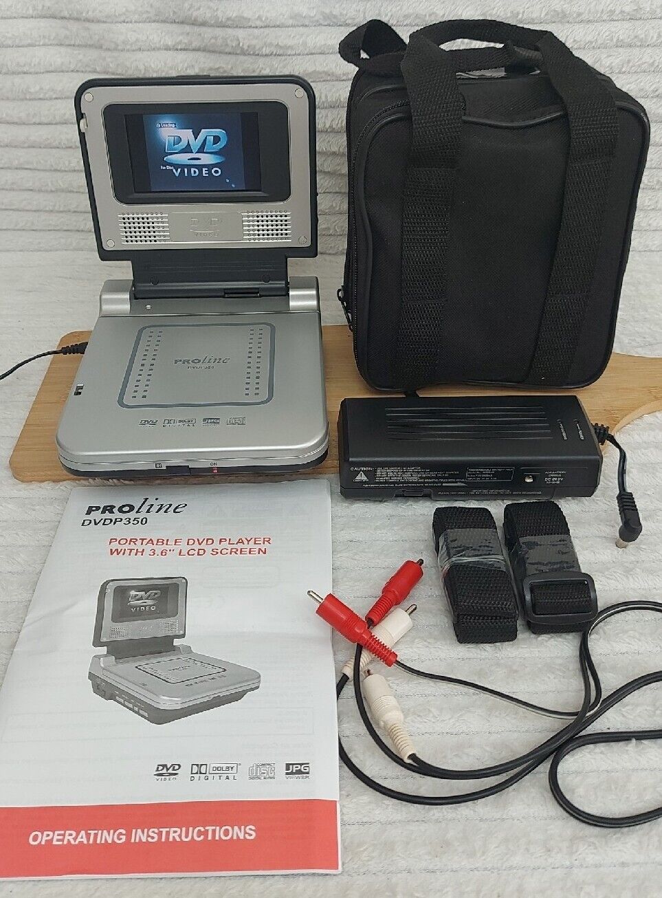 dat is alles Tentakel Voetzool Proline DVDP350 Portable DVD Player In Silver &amp; Rechargeable Battery -  No Remote | eBay