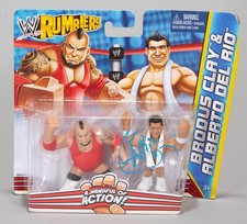Alberto Del Rio Signed 2012 WWE Rumblers Action Figure 2 Pack Set w/ Brodus Clay