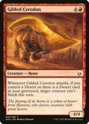 Magic MTG TCG Hour of Devastation 2017 Gilded Cerodon 94/199