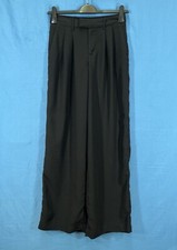 A NEW DAY Black LIGHTWEIGHT CREPE Stretchy Waist PLEATED Wide Leg DRESS PANTS 4