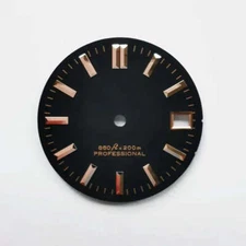 DS Matte Balck Rose Gold Text Dial No Lume Nh35 28.5MM Can Costom Logo Skx009 07