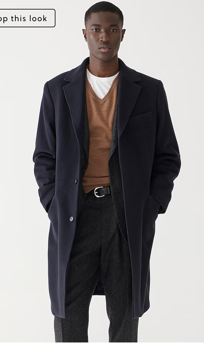 未使用J Crew Ludlowコート ヘリンボーン ネイビー
