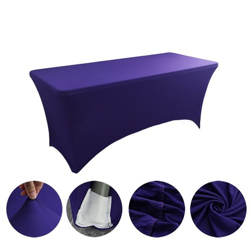 Spandex Fitted Tablecloth Rectangular Stretch Table Cover for Party Wedding - Picture 51 of 53
