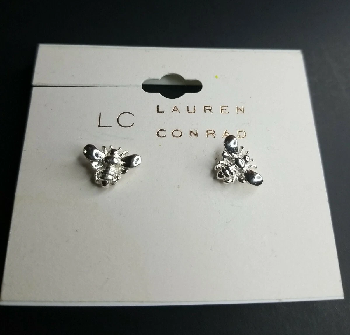 LC Lauren Conrad Blue Bead Threader Earrings