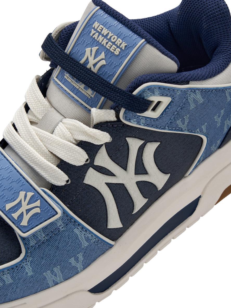 MLB Chunky Liner Mid Denim Classic Monogram Sneakers Shoes