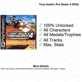 Tony Hawk's Pro Skater THPS THUG PlayStation 2 PS2 Memory Card Unlocked Save