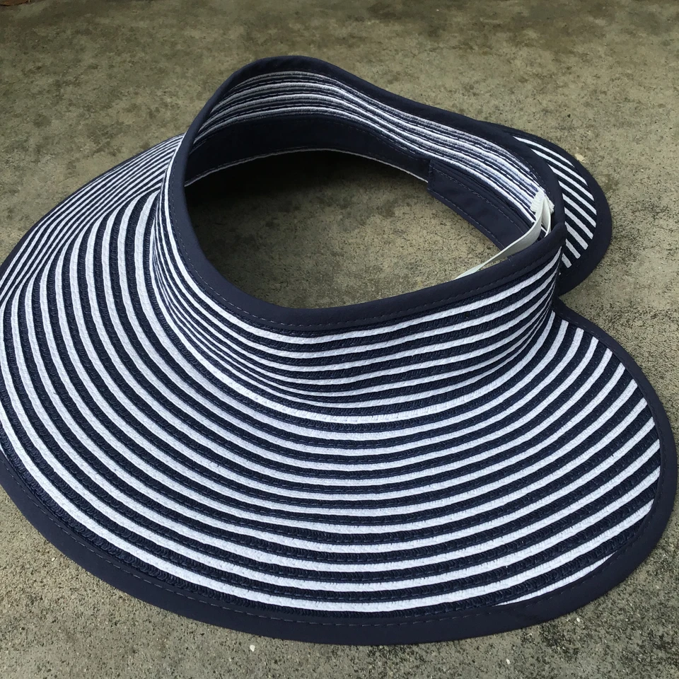 Columbia Cady Mountains Azul Beige Empacable Visera Talla O/S Sombrero a Rayas Foto 4 de 4