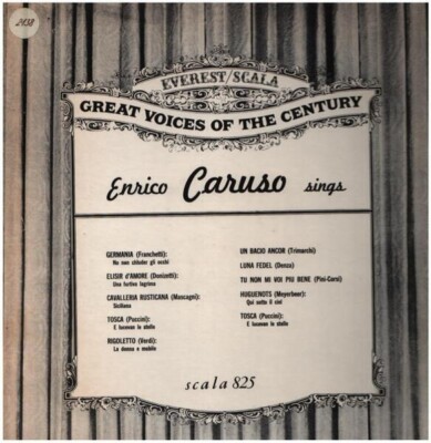 Enrico Caruso Enrico Caruso Sings NEAR MINT Period Records Vinyl LP