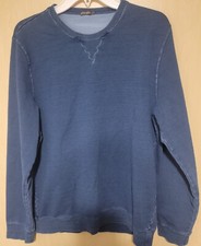 J. McLaughlin Men's Cotton blend Crewneck Pullover Sweater Navy Blue  Med