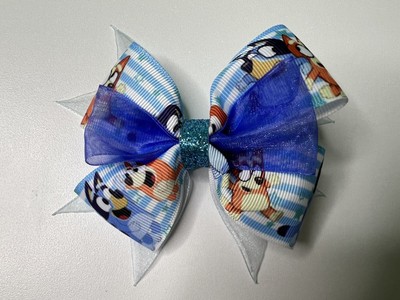 Bluey Bingo Girl s Botique Handmade Hair Bow Alligator Clip 5 Inches NEW