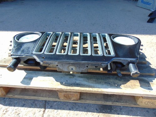 Jeep Wrangler Radiator Grill headlight panel TJ 97-06 Black + chrome trim lights - Picture 9 of 18