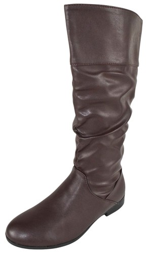 Stivali donna Forever sciolti metà polpaccio cerniera laterale elastici nascosti GENTLE-61 marrone - Foto 1 di 4