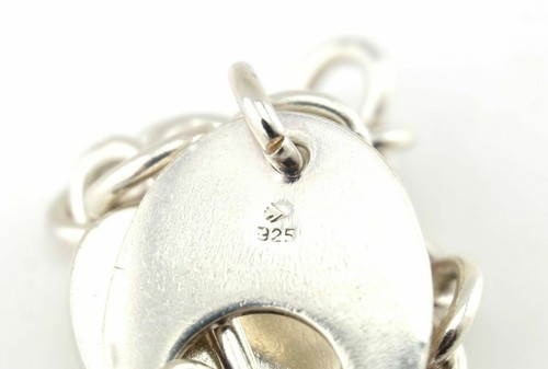 Silpada Sterling Silver Heart Tag Toggle Bracelet - B0779 Charm Link Chain - Picture 9 of 12