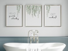 Bathroom Set Of 3 Quotes Wall Print Modern Home Décor Bathroom Design