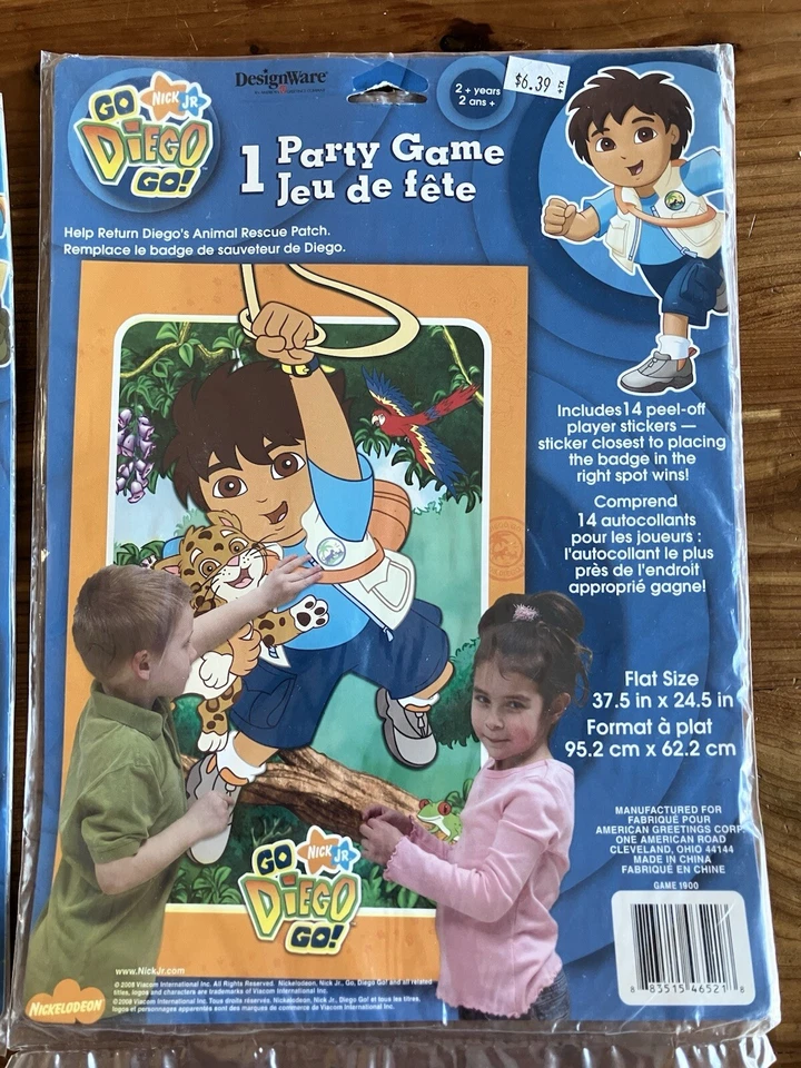 Go Diego Go Nick Jr Diego's Biggest Rescue Party Game & Centerpiece Birthday NIP - Image 2 of 4