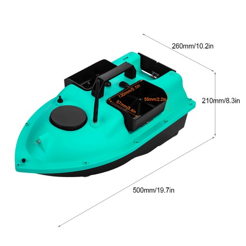 500M GPS Appât à Poisson Bateau d'Appât Bateau-Appât avec 3 Trémies 12000mAh 2kg DHL - Photo 11/12
