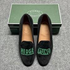 Stubbs & Wootton Slippers Mens 10.5 Green Hedge Fund Wall Street Banker Loafer