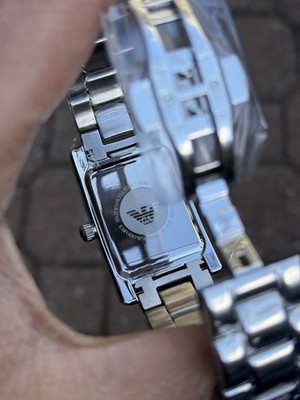 Emporio Armani Classic Rectangular Stainless Steel Watch  display picture 2