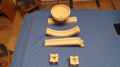 Erw. zu Murmelbahnen,  komp. zu CUBORO! Set 6: XXL Schanze + Trichter-Auffang