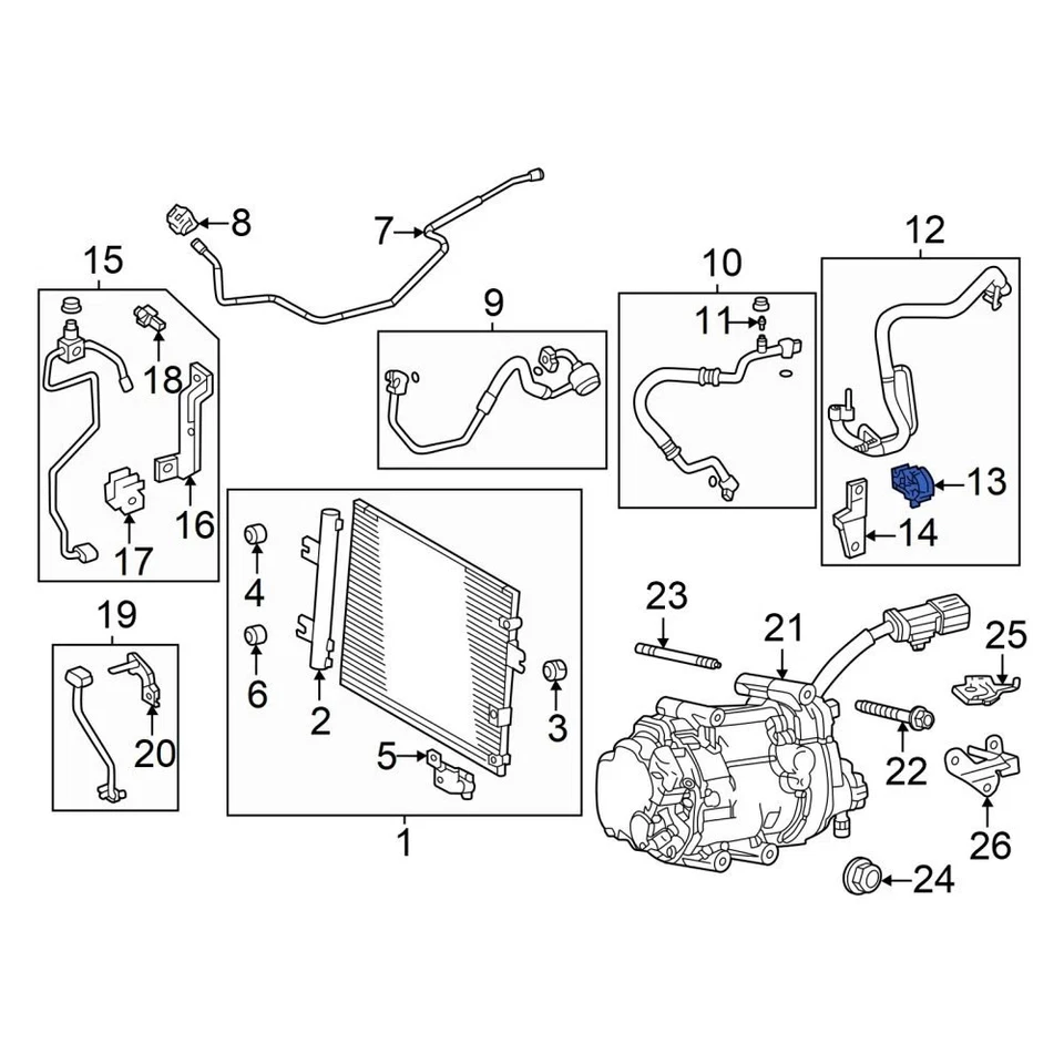 For Toyota Tundra 2022-2024 Toyota 8871802170 A/C Refrigerant Line Clamp - Изображение 3 из 4