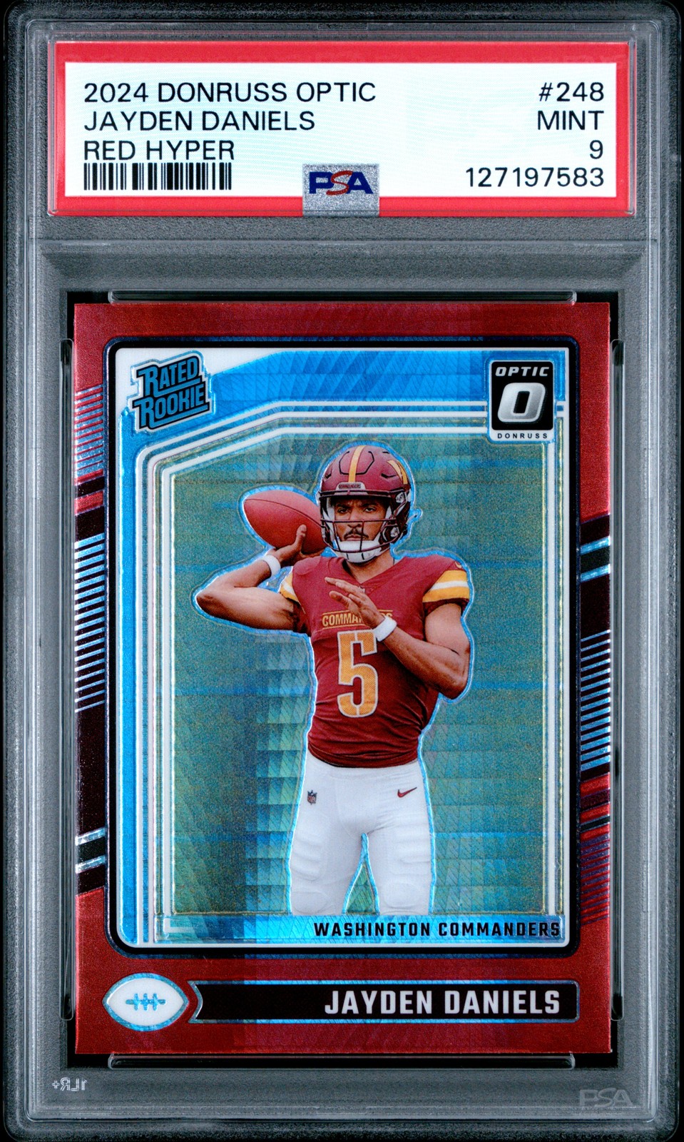 2024 PANINI DONRUSS OPTIC RED HYPER #248 JAYDEN DANIELS PSA 9