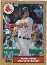 2017 Topps #87-AB Andrew Benintendi Silver Pack Rookie Card RC Cincinnati Reds. rookie card picture
