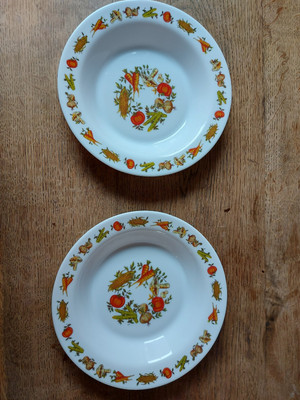 Arcopal France ca.1980 Jahre zwei Suppenteller