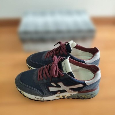 Premiata Blue Sneakers 28.5cm Men's Size 44 Excellent Condition with Box