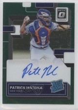 2022 Panini Donruss Optic Green Stars Prizm 36/99 Patrick Mazeika Auto 0bt4