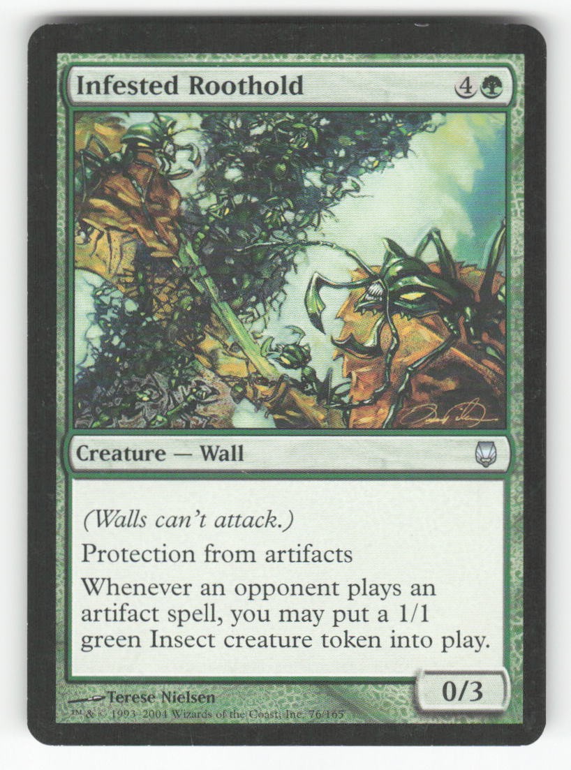 Infested Roothold 76 Uncommon Darksteel Magic: The Gathering Lightly Played