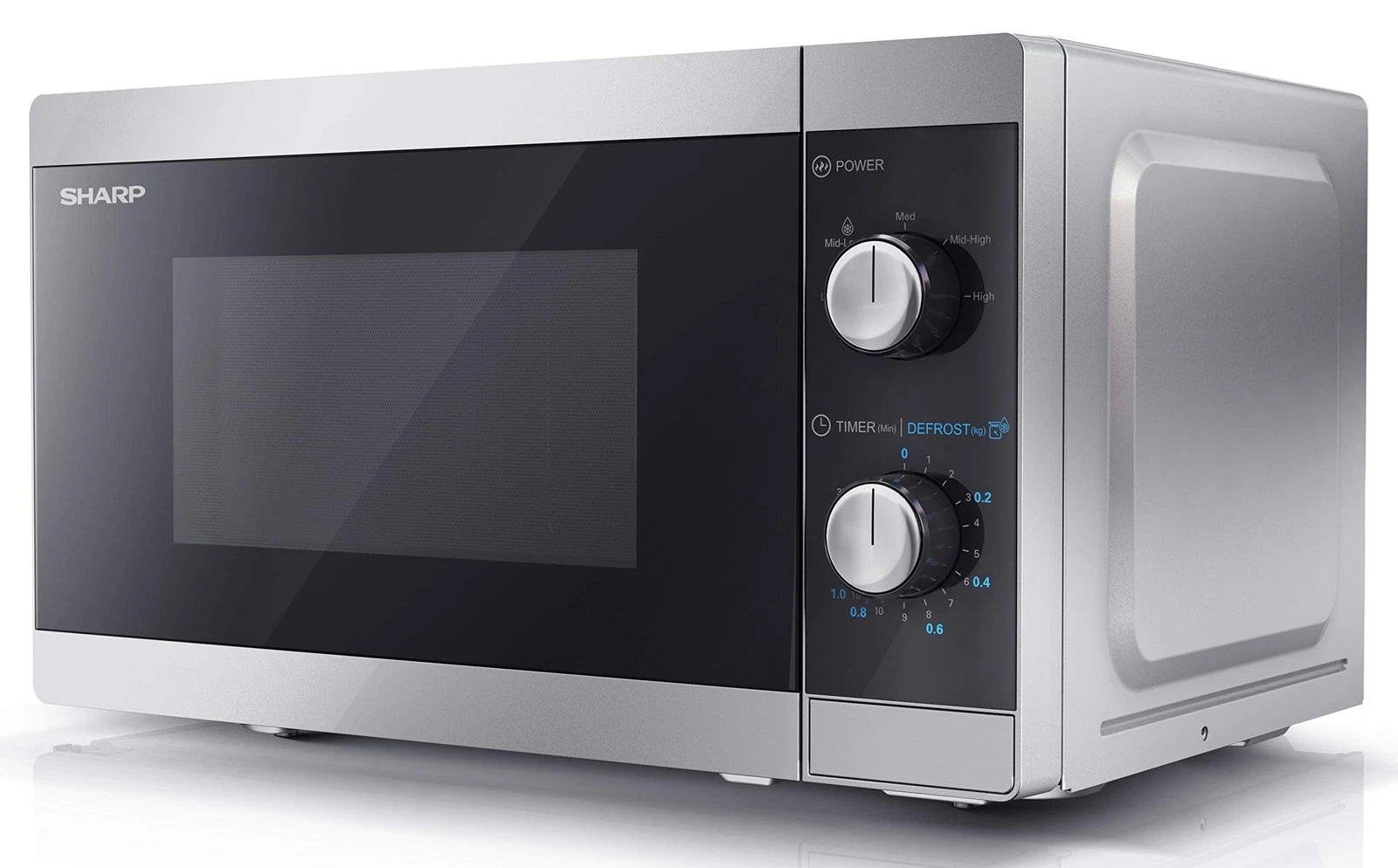 SHARP YC-MS01U-S Compact 20 Litre 800W Manual control 20 Litre, 800W, Silver