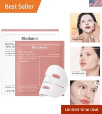 Non-Toxic Hydrating Hydrogel Mask - Pore Treatment & Brightening, 4 Count