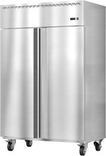 Garvee Commercial Freezer for Restuarant,Stainless Steel 2 Section Fan Cooling
