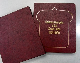Russia 1974 1980 Proof Like Coin Sets Of The Soviet Union in Folder Display