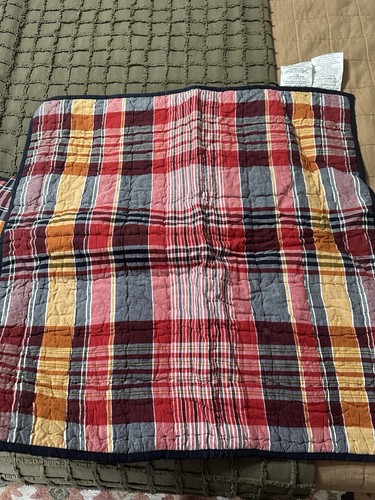 POTERIE GRANGE ENFANTS **EURO SHAM** MADRAS PLAID PATCHWORK