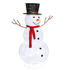 LED Lighted 4 Snowman Christmas Outdoor Decor...