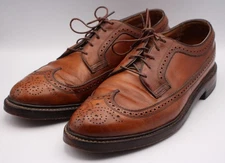 Florsheim Imperial Gunboat Shoes Men 9.5 D 93602 Tan Longwing Kenmoor Vintage