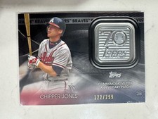 2021 Topps 70th Anniversary Logo Patches Chipper Jones #70LP-CJ /299 Black