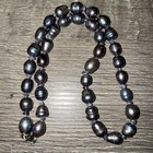 Colored Pearls Pearl Necklace Dark
