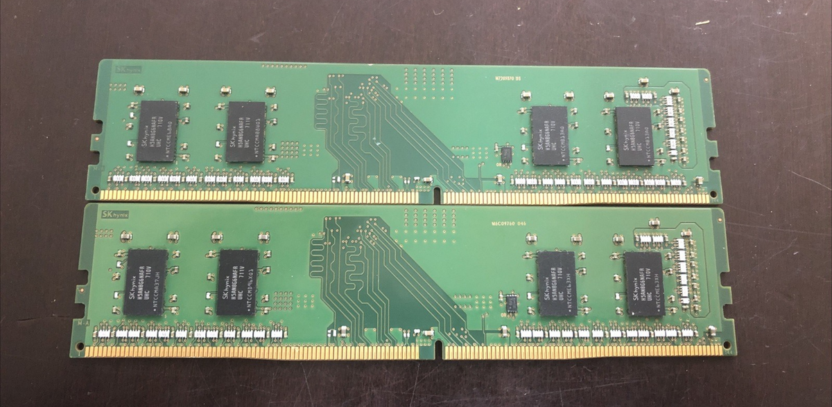 Lot of 2 -- 8GB (2x4GB) SK Hynix 1Rx16 DDR4 PC4-2400T Desktop