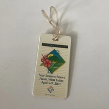 Enron Luggage Tag Pinnacle 2001 Mtg Four Seasons West Indies April 5-9, 2001