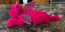 18" L Pink Plush Dragon Enchanted Adopt Pet FAO Schwarz Valentines Day