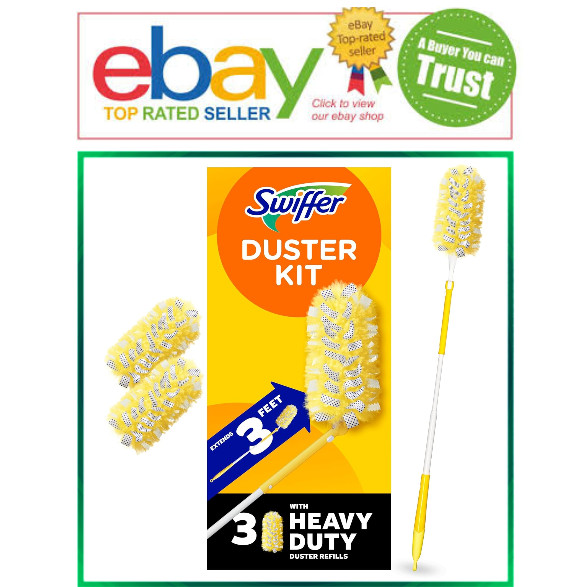 Swiffer Duster Heavy Duty 3 ft Extendable Handle Starter Kit