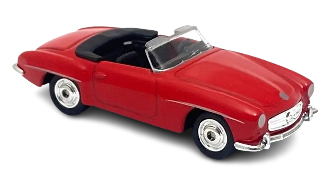 Welly 1955 Mercedes Benz 190 SL Red 1:60 1:64 Scales 3 Inch Diecast Model Car