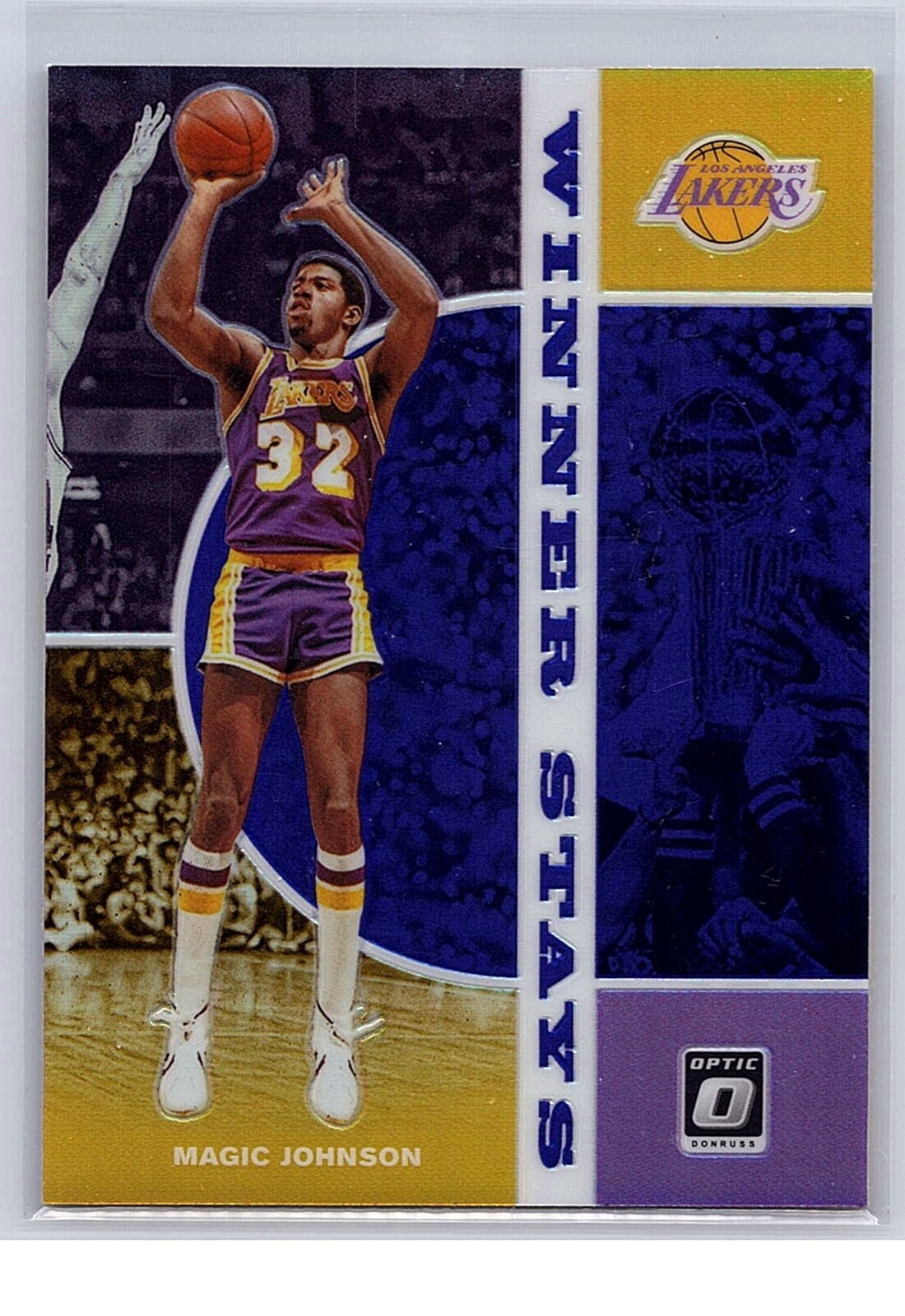 2019-20 Donruss Optic Winner Stays Holo #1 Magic Johnson Basketball Card