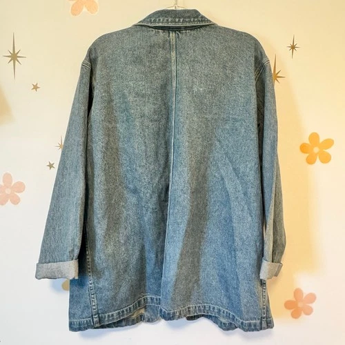 Vintage Liz Claiborne Denim Jacket Light Wash Large Pockets image 2