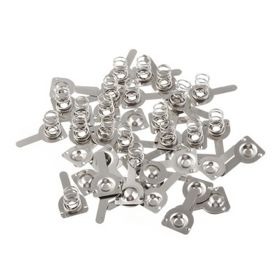 Battery Spring Contacts 20 Pairs AA Metal Plate 9.5x9 mm Replacement Set New USA