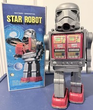 Vintage battery operated  Star Robot  Star Wa...