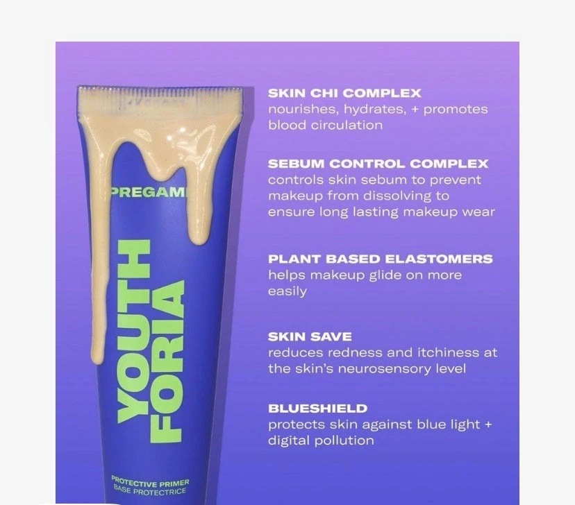 Youth Foria Pregame Primer Base Daily Protectrice - 1 Fl Oz - 30ML Full-size NEW - Image 3 of 4