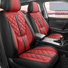 PU Leather Car Seat Covers Waterproof with Built-in Lumbar Support for SUV Sedan